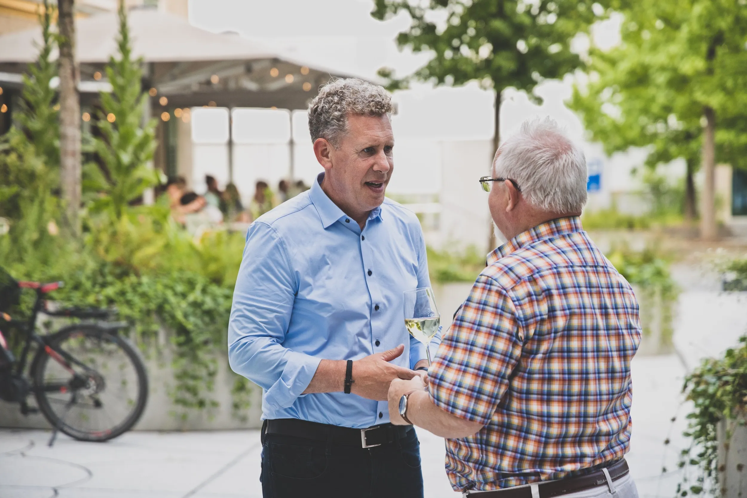 Präsident Heinzle im Gespräch
