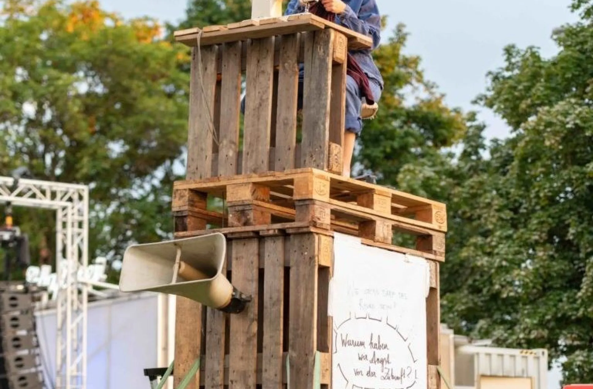 Christine Lederer während ihrer Performance