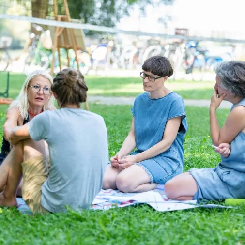 Teilnehmer:innen des Workshops Manifest Zukunft der Arbeit