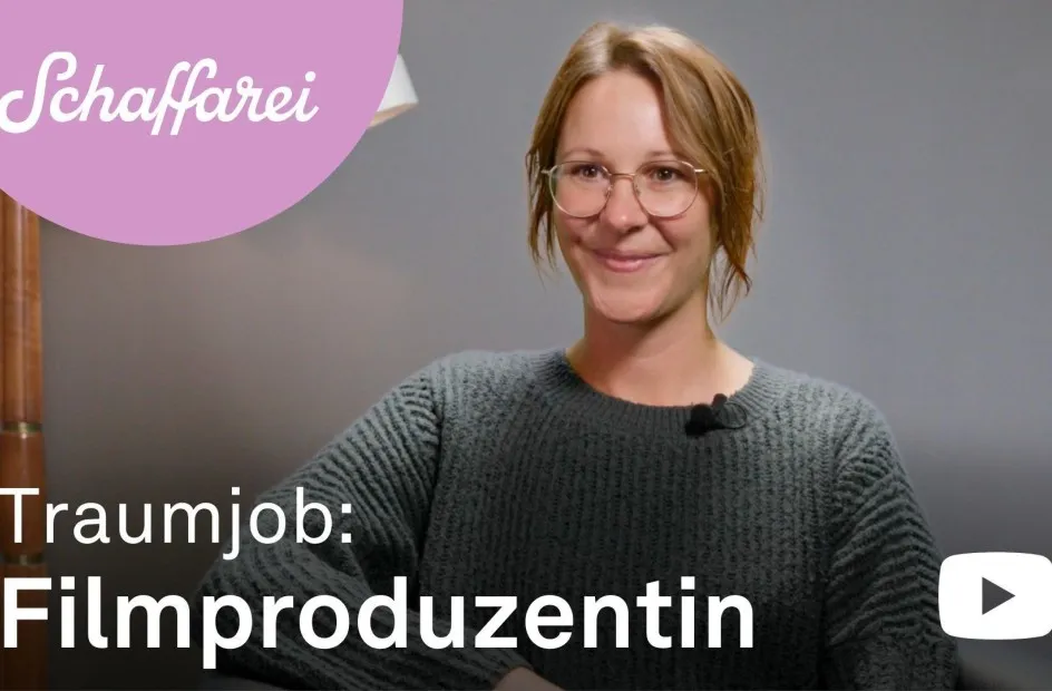 Youtube Traumjob: Filmproduzentin Vorschaubild mit Schaffarei Logo