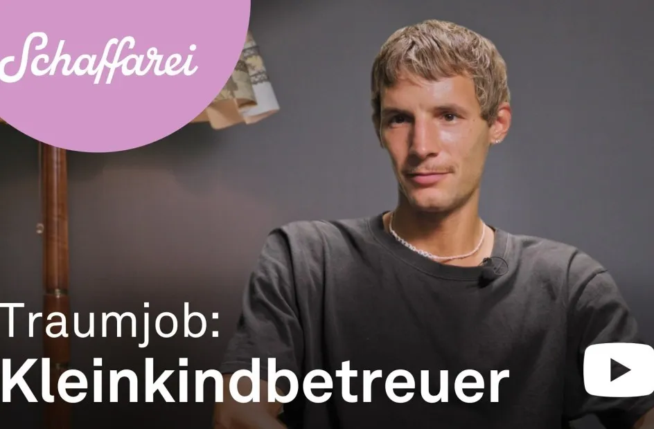 Youtube Traumjob: Kleinkindbetreuer Vorschaubild mit Schaffarei Logo