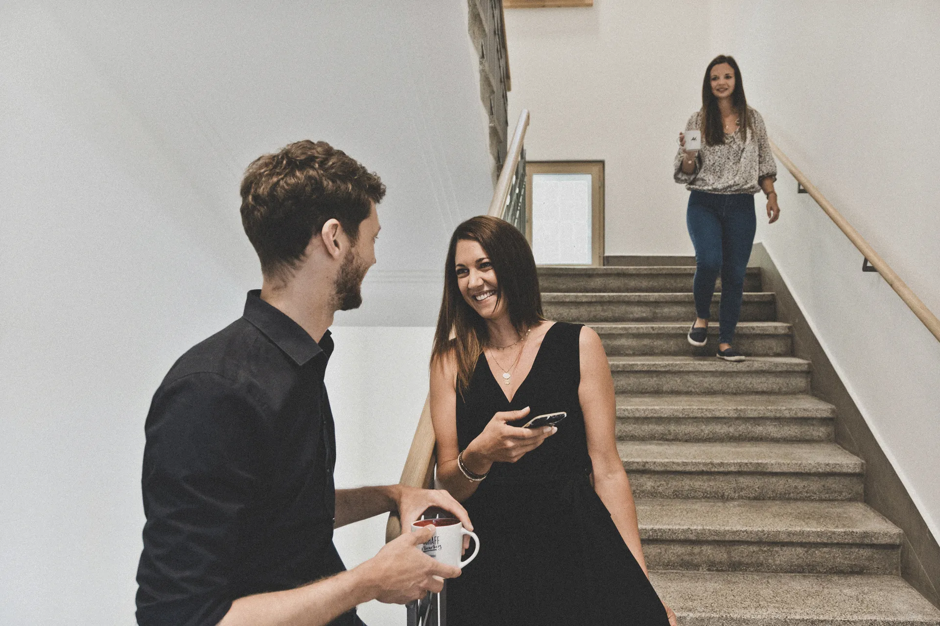 Im Stiegenhaus des renovierten Schaffarei Hauses