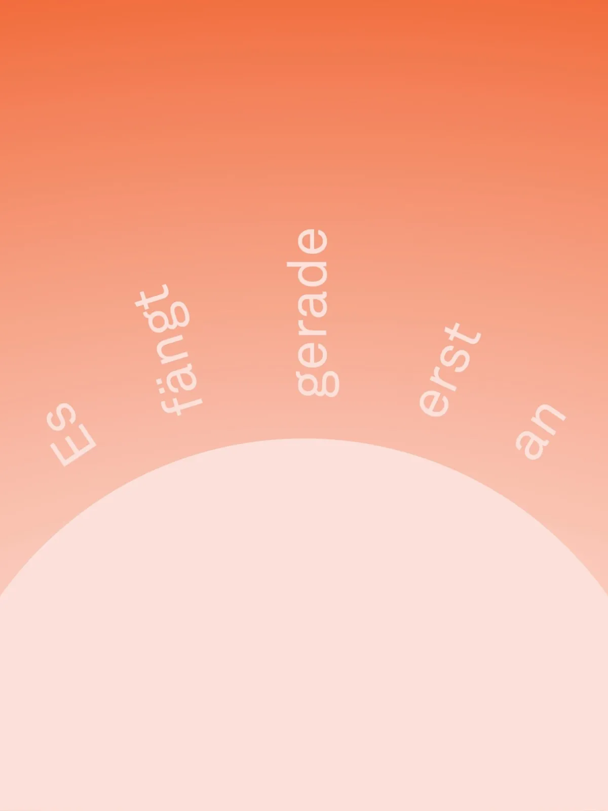 Schaffarei Halbjahresprogramm - Halbkreis mit Strahlen - Es fängt gerade erst an