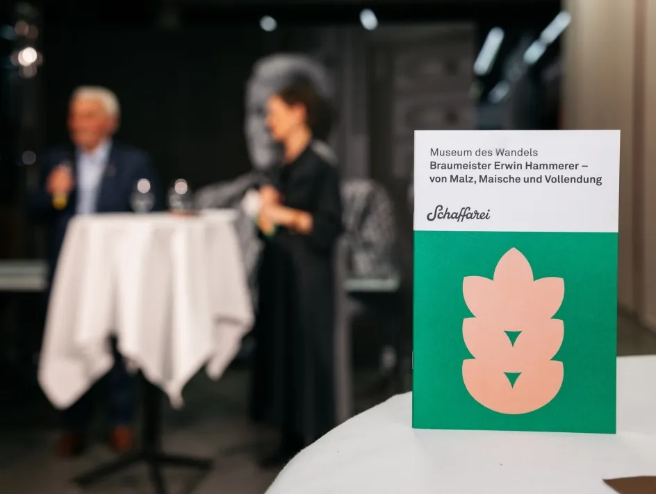 Flyer zur Vernissage Musuem des Wandels mit Erwin Hammerer