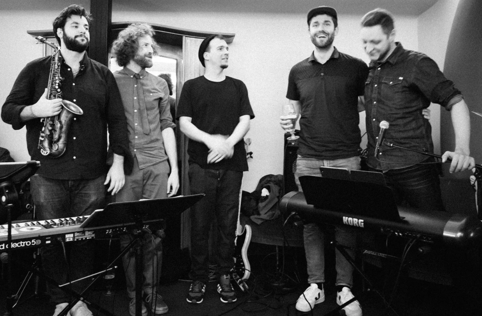 The Big Bees  - Bandaufnahme mit Antonio della Rossa, Benny Omerzell und weiteren Mitgliedern